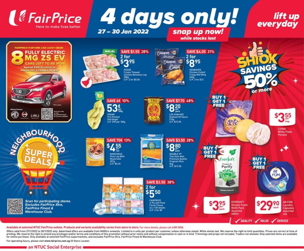 FairPrice has 1-for-1 Laundry Capsules, Shower Foam and Nutella at 27% off so that you can smell and | Why Not Deals