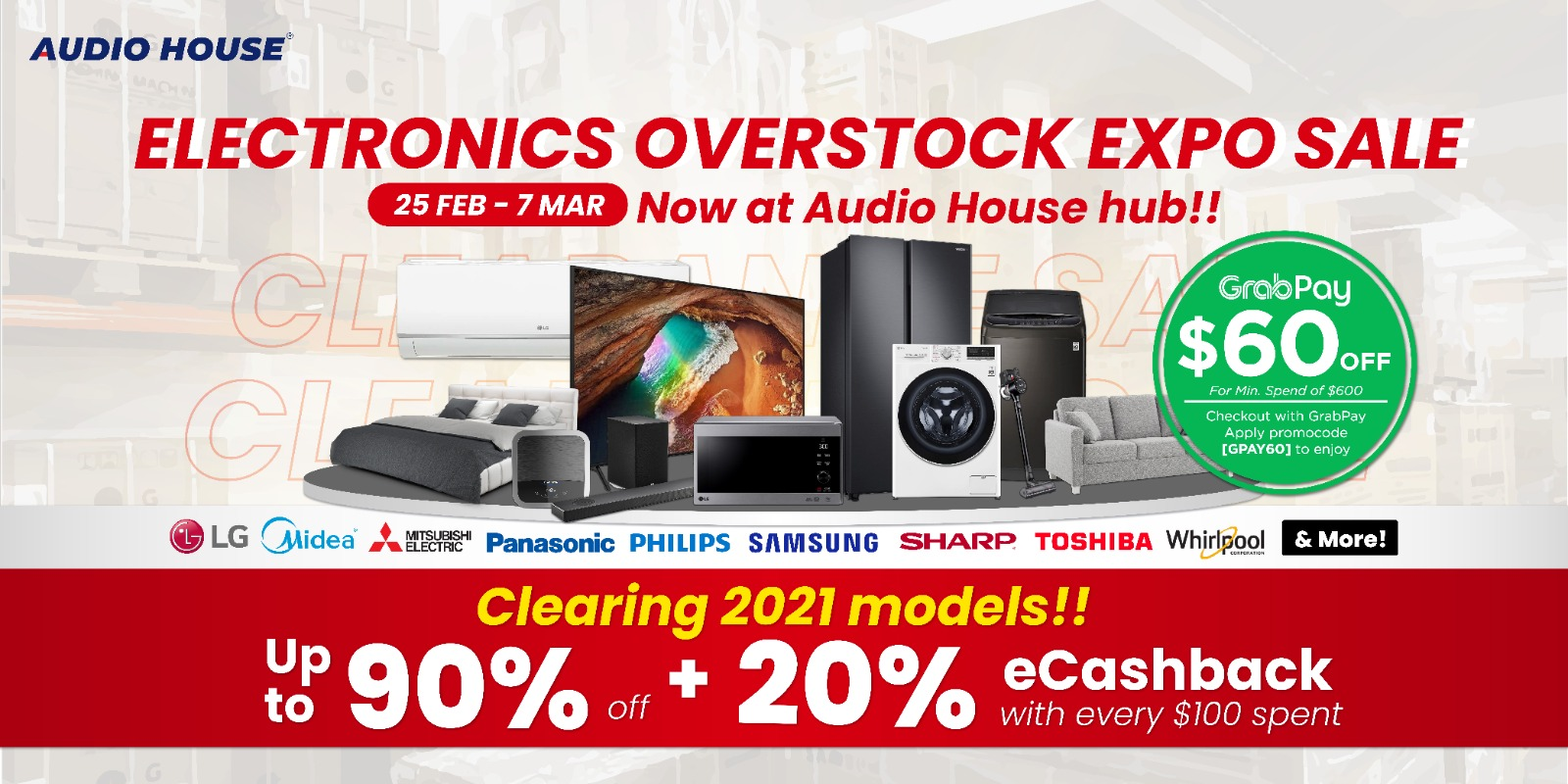[Audio House Electronics Overstock Expo Sale] Clearing 2021 Models at Up to 90% OFF + $20 eCashback