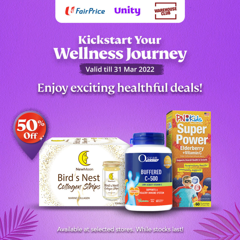 Enjoy 50% discount on essential health supplements at FairPrice, Unity & Warehouse Club, now till 31 | Why Not Deals 1