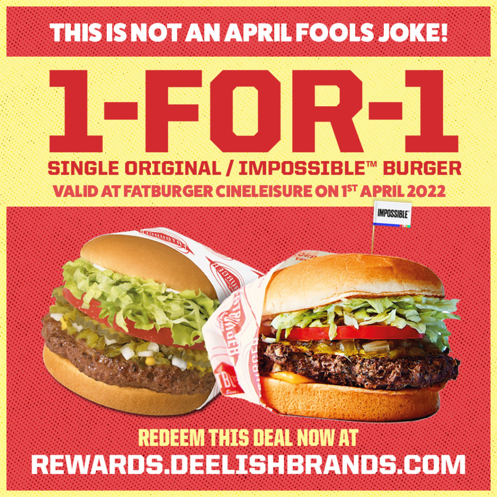 Fatburger: 1-FOR-1 Original Burger & Impossible Burger | Why Not Deals 1