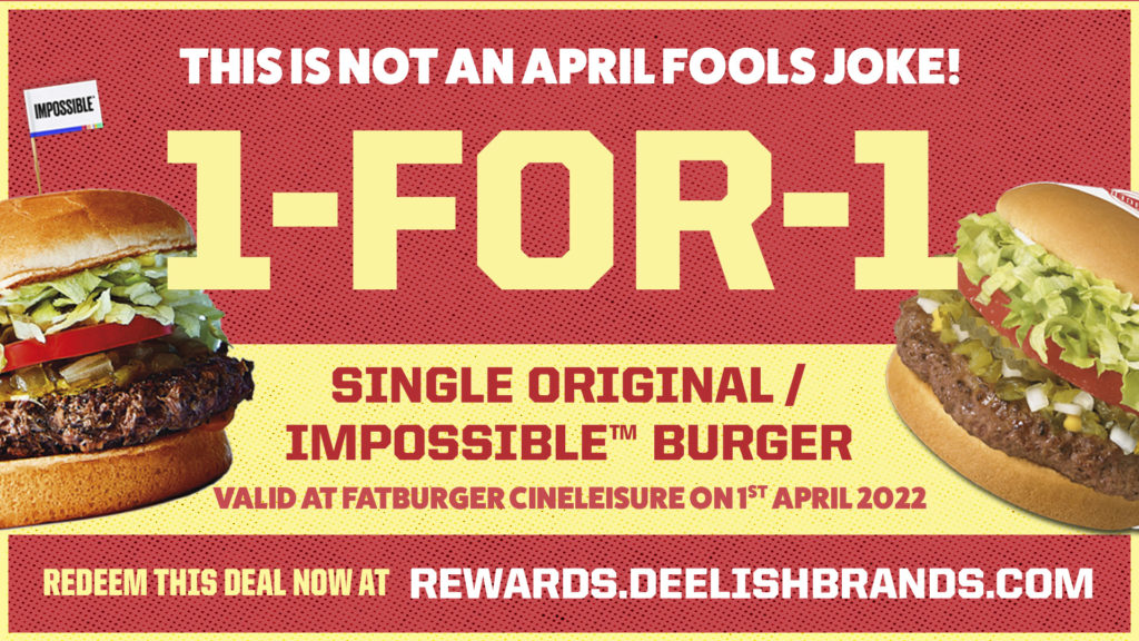 Fatburger: 1-FOR-1 Original Burger & Impossible Burger | Why Not Deals