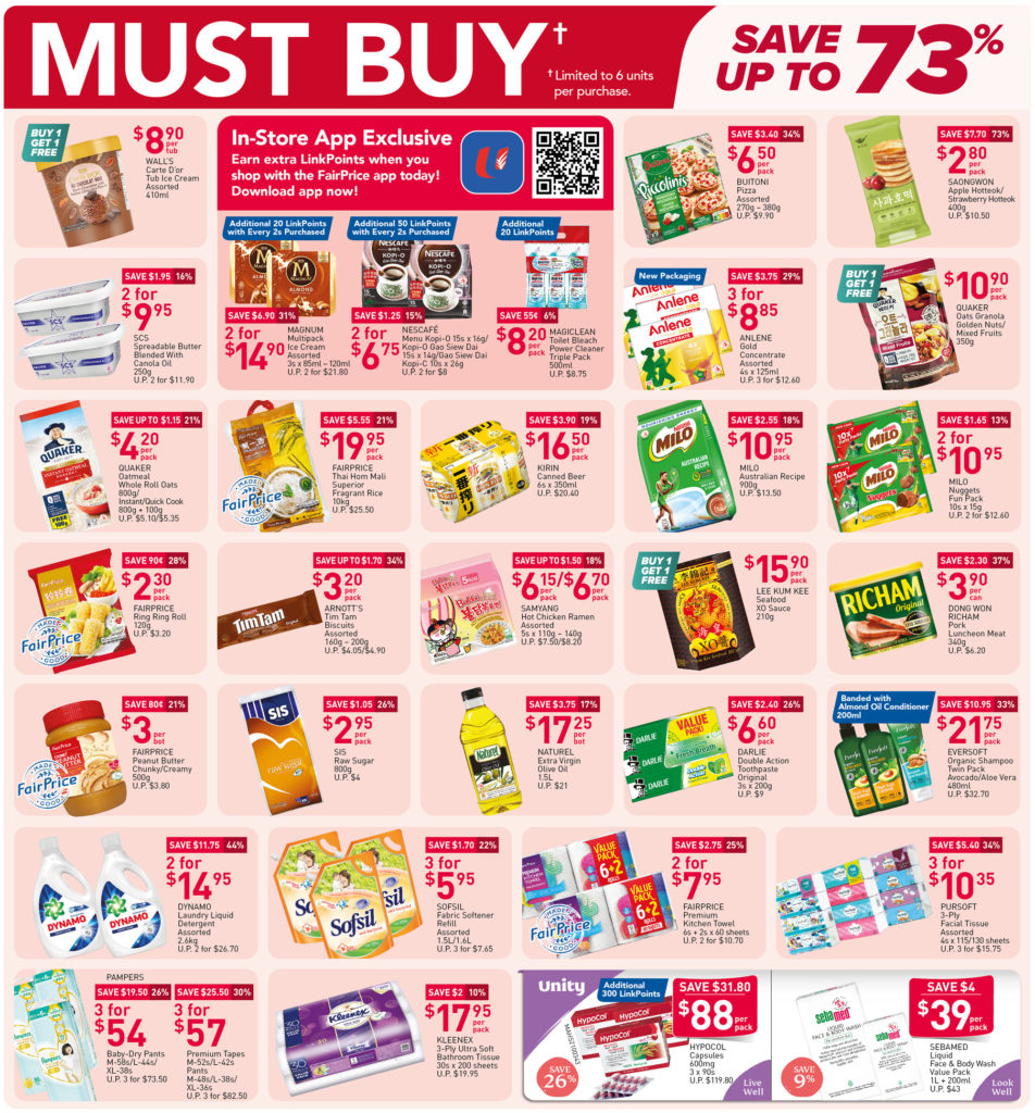 NTUC FairPrice Singapore Your Weekly Saver Promotions 31 Mar - 6 Apr 2022 | Why Not Deals