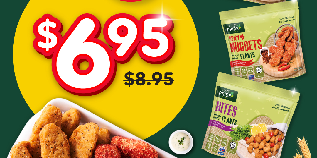 Enjoy $2 off! From now till 25th May, the plant-based range are going at only $6.95 for Strips, Spicy Nuggets and Bites