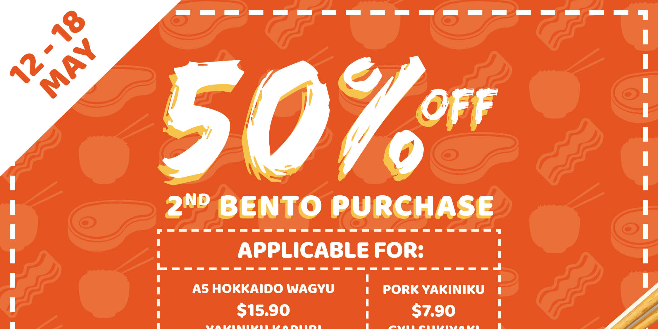 50% Off 2nd Bento Purchase at #ricesando tokyo
