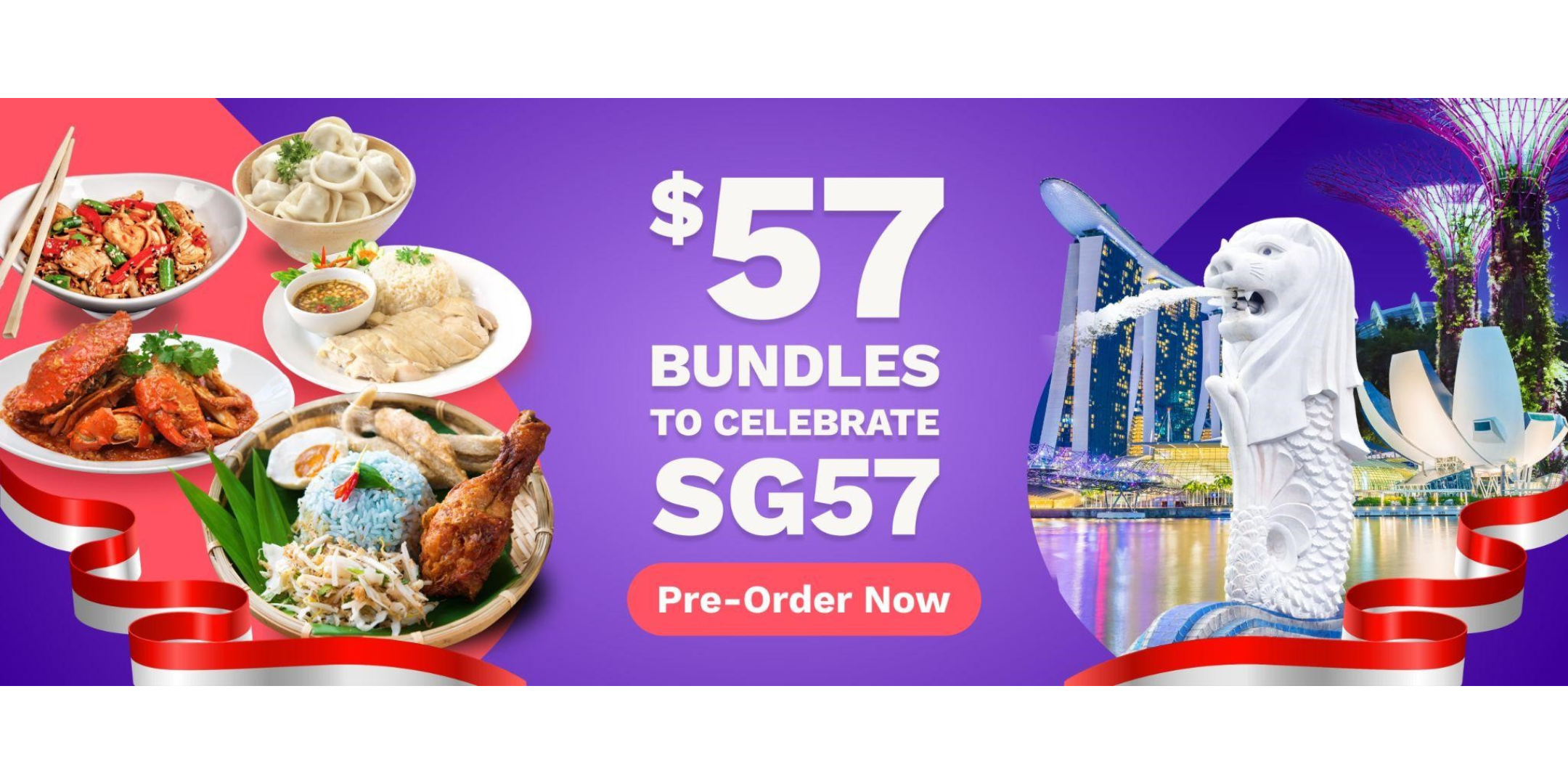 Celebrate Singapore National Day with $57 Bundle Deals Exclusively on Oddle Eats!