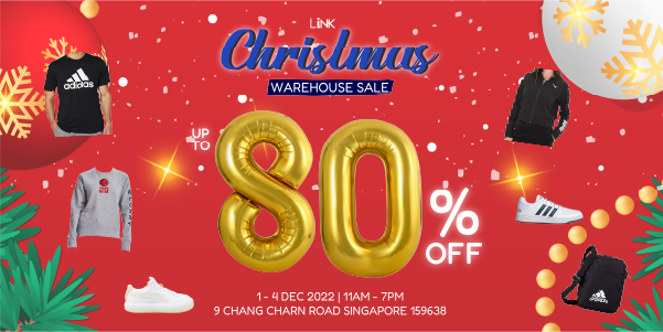 LINK Christmas Warehouse Sale: UP TO 80% OFF Puma, Under Armour & MORE