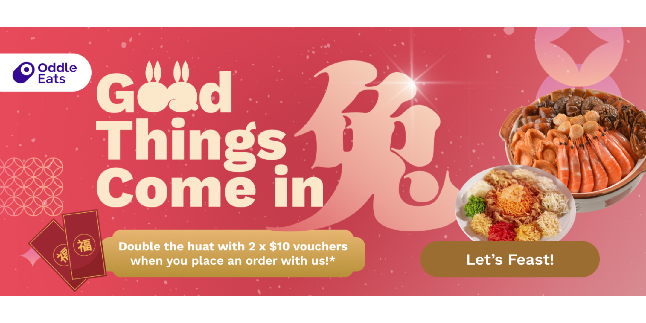 Hop into the Rabbit Year with CNY Bundle Specials & Receive $20 Vouchers on Oddle Eats!