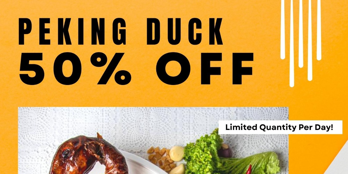 Enjoy 50% OFF Peking Duck With Crown Prince Kitchenette For The Whole December!