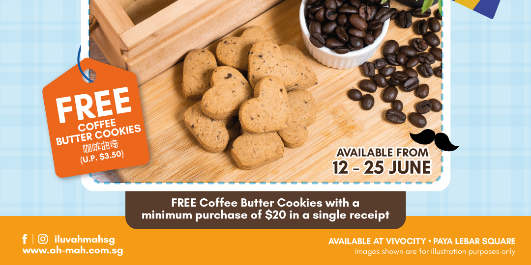 FREE Coffee Butter Cookies at Ah Mah Homemade Cake (12 – 25 June 2023)