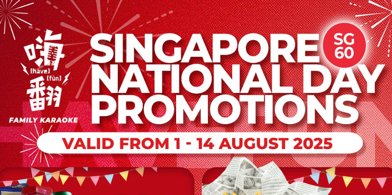 [Exclusive SG60 Promo] HaveFun Karaoke Celebrates Singapore’s 60th Birthday with Deals from $6